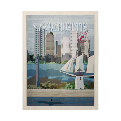 Mercana - Massachusetts Go USA L by Mercana Studio a Hand Embellished Decograph Framed Art Print - 13547 view 1