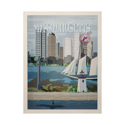 Mercana - Massachusetts Go USA L by Mercana Studio a Hand Embellished Decograph Framed Art Print - 13547 view 1