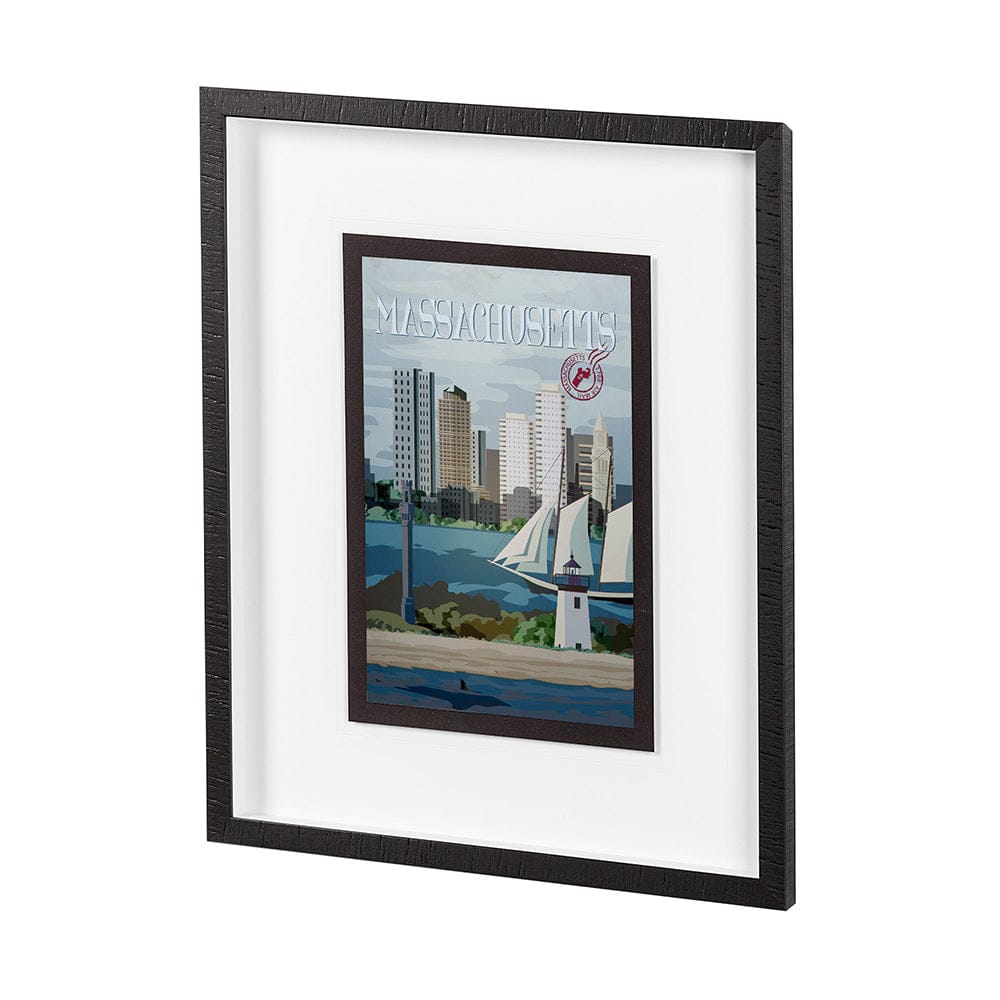 Mercana - Massachusetts Go USA M by Mercana Studio a Framed Art Print Matted under Glass - 13546 view 2
