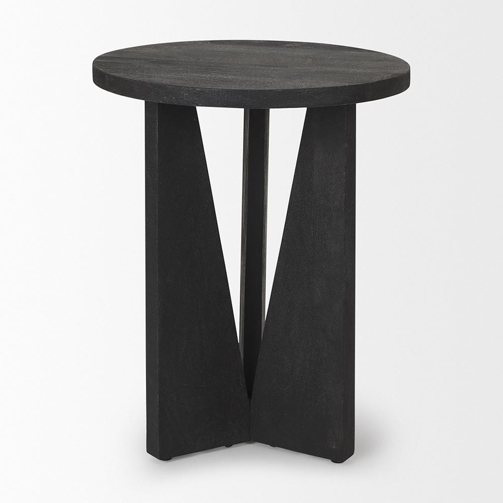 Mercana - Mattius Black Wood Accent Table - 70110 view 2