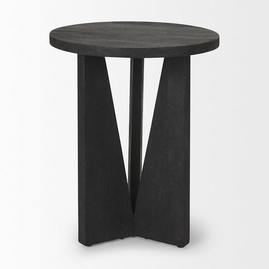 Mercana - Mattius Black Wood Accent Table - 70110 view 2