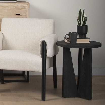 Mercana - Mattius Black Wood Accent Table - 70110 view 11