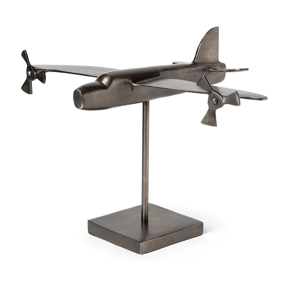 Mercana - Maverick I 12L x 16W Gray Metal Bomber Plane - 68954 view 1