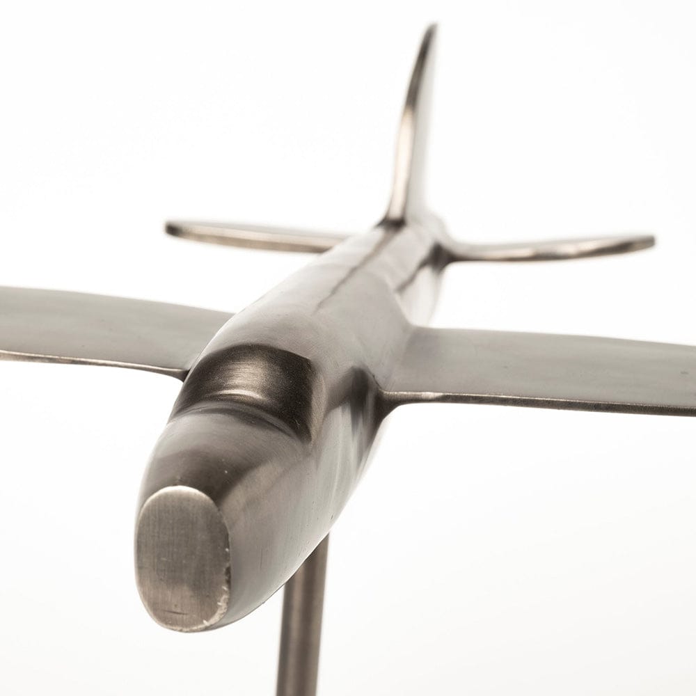 Mercana - Maverick I 12L x 16W Gray Metal Bomber Plane - 68954 view 6