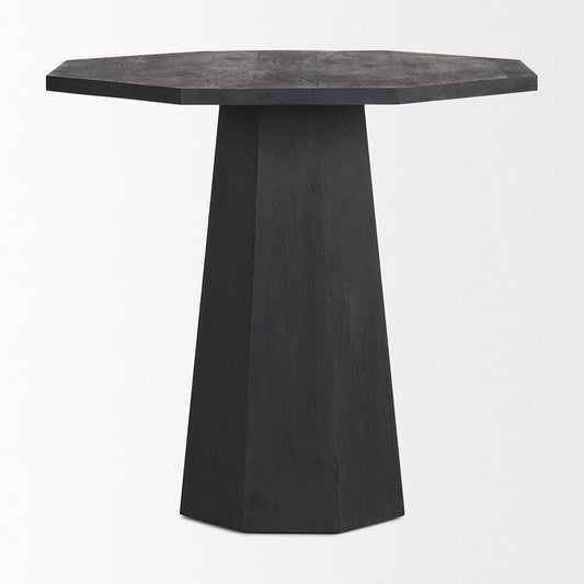 Mercana - Maxine Hexagonal Black Wood Foyer Table - 70165-AB view 2