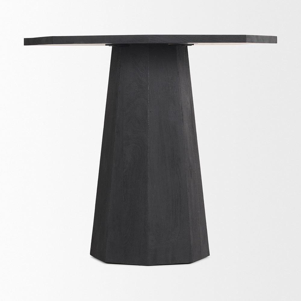 Mercana - Maxine Hexagonal Black Wood Foyer Table - 70165-AB view 4