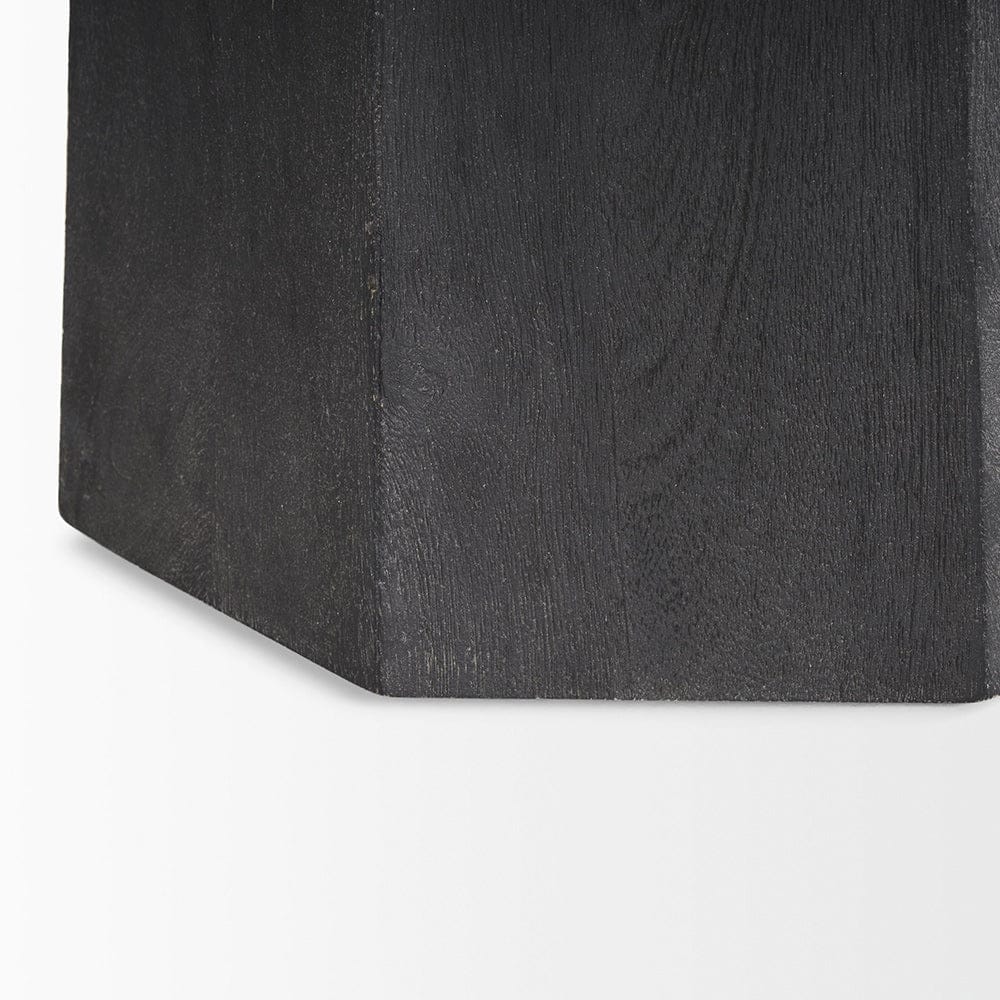 Mercana - Maxine Hexagonal Black Wood Foyer Table - 70165-AB view 7