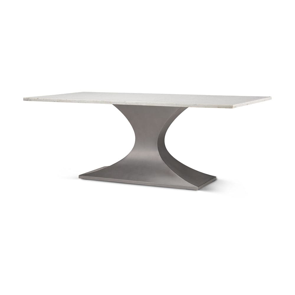 Mercana - Maxton 79.0L x 39.0W x 30.0H Marble Top w/ Gunmetal Base Dining Table - 69848-AB view 1