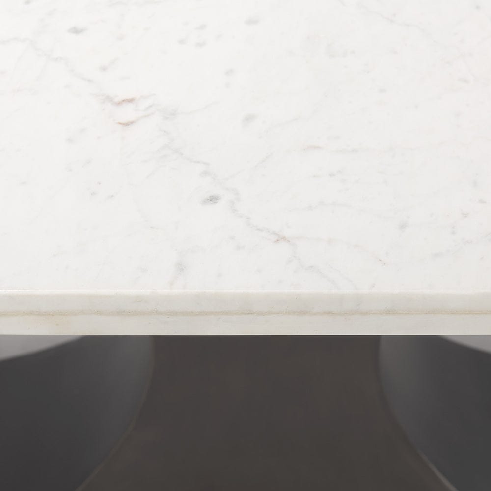 Mercana - Maxton 79.0L x 39.0W x 30.0H Marble Top w/ Gunmetal Base Dining Table - 69848-AB view 6