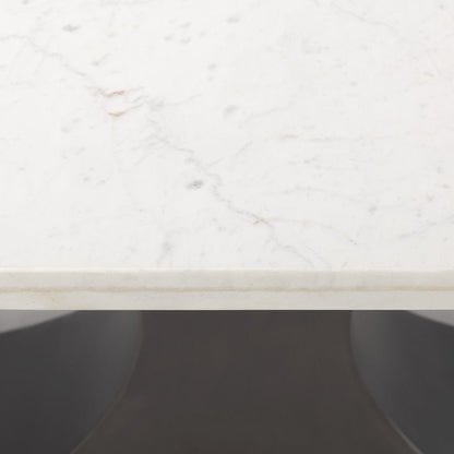 Mercana - Maxton 79.0L x 39.0W x 30.0H Marble Top w/ Gunmetal Base Dining Table - 69848-AB view 6