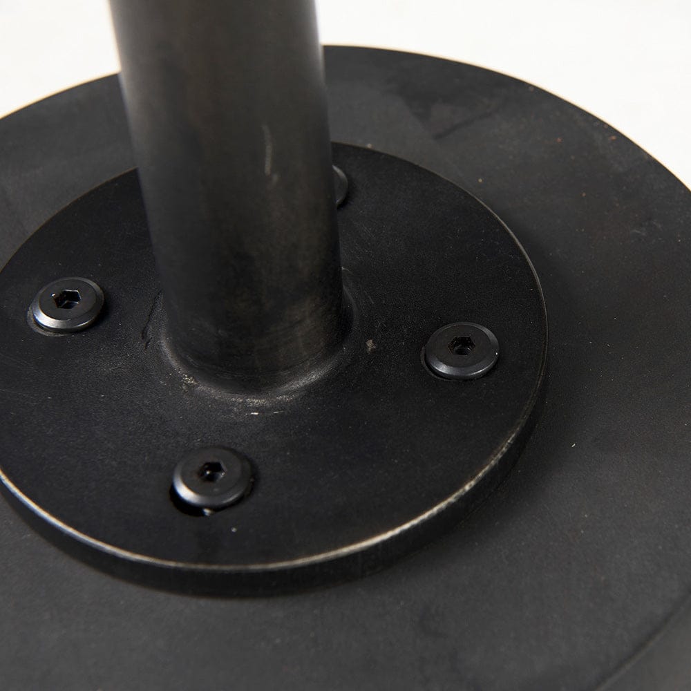 Mercana - Maxwell 20" Round Dark Brown Wood w/ Black Metal Pedestal Side Table - 69204 view 12