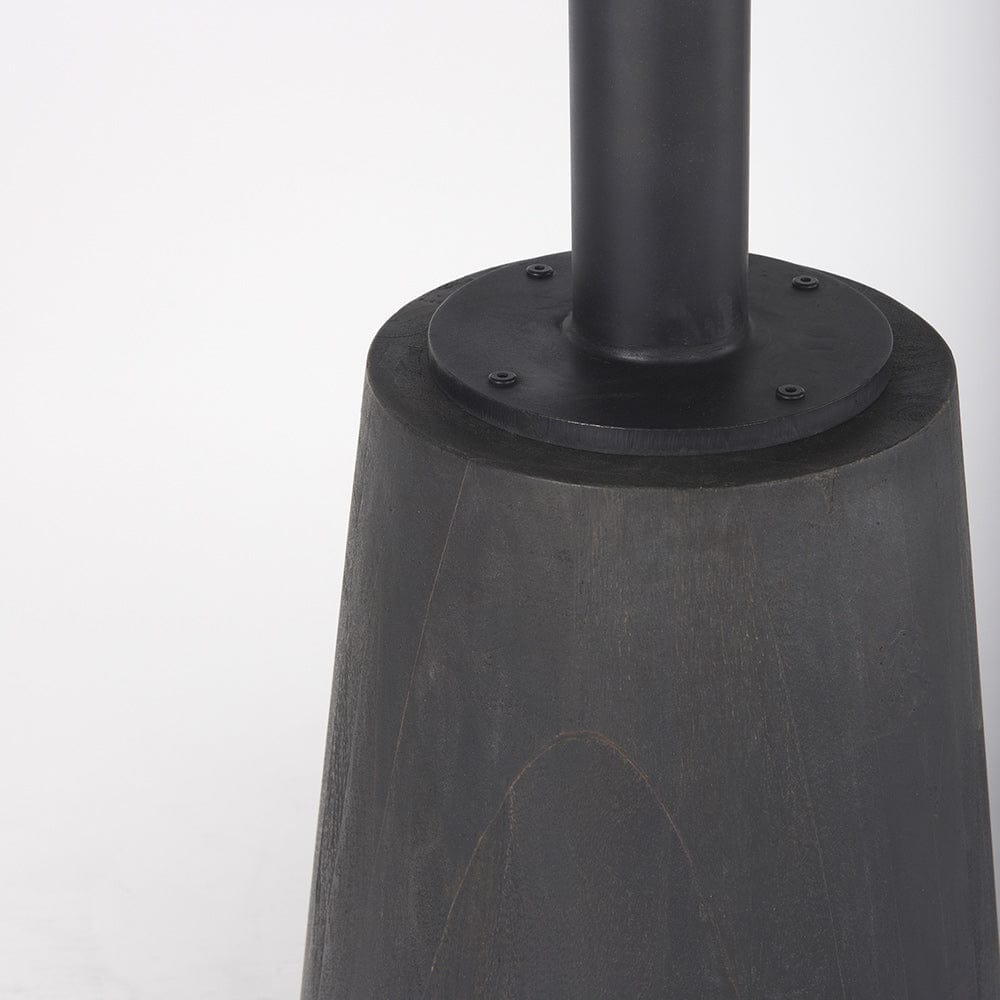 Mercana - Maxwell 32" Round Black-Brown Wood w/ Black Metal Pedestal Bistro Table - 69926-AB view 6
