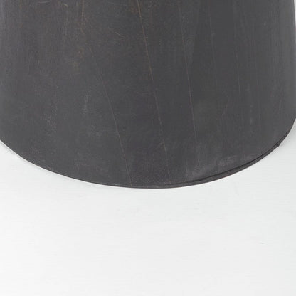 Mercana - Maxwell 32" Round Black-Brown Wood w/ Black Metal Pedestal Bistro Table - 69926-AB view 7
