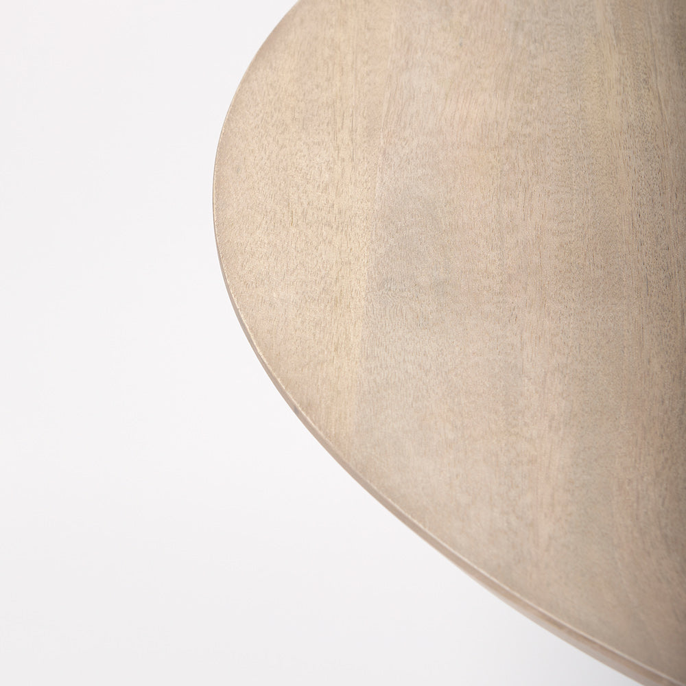 Mercana - Maxwell 32" Round Light Wood Tabletop & Base w/ Gold Metal Accent Pedestal Bistro Table - 69927-AB view 3