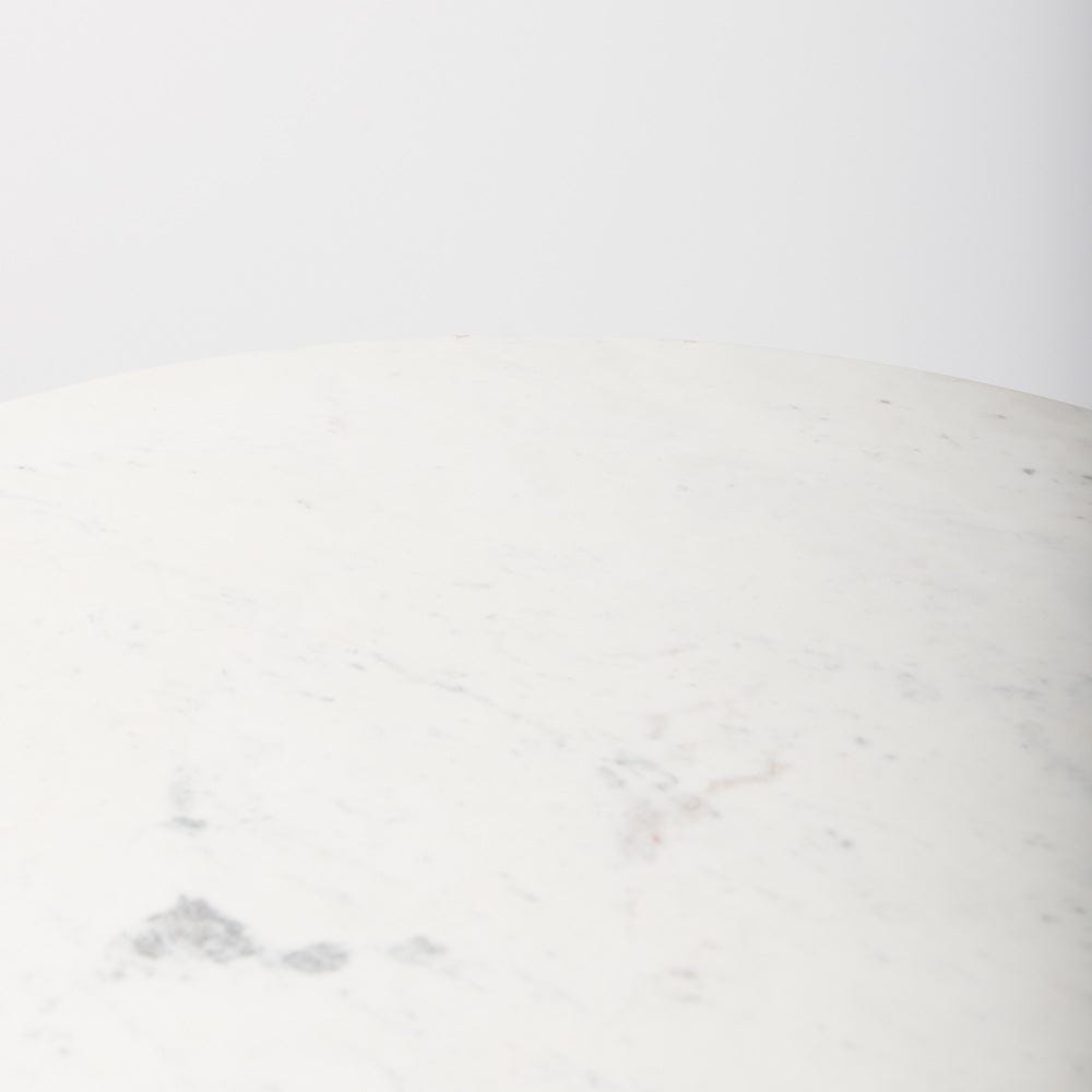 Mercana - Maxwell 32" Round White Marble Tabletop w/ Blonde Wood & Black Metal Accent Pedestal Bistro Table - 69928-AB view 5