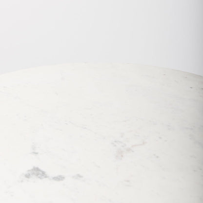 Mercana - Maxwell 32" Round White Marble Tabletop w/ Blonde Wood & Black Metal Accent Pedestal Bistro Table - 69928-AB view 5