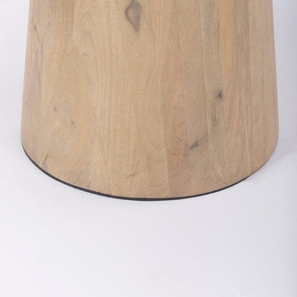 Mercana - Maxwell 32" Round White Marble Tabletop w/ Blonde Wood & Black Metal Accent Pedestal Bistro Table - 69928-AB view 7
