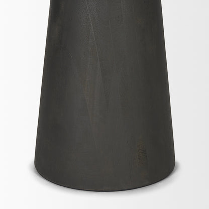 Mercana - Maxwell 48L x 48W x 30H Round White Marble Top w/ Black Metal and Wood Pedestal Base Dining Table - 70781-AB view 6