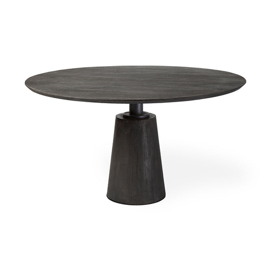 Mercana - Maxwell 54" Brown Solid Wood Top Brown Metal/Wood Base Dining Table - 67849-AB view 1