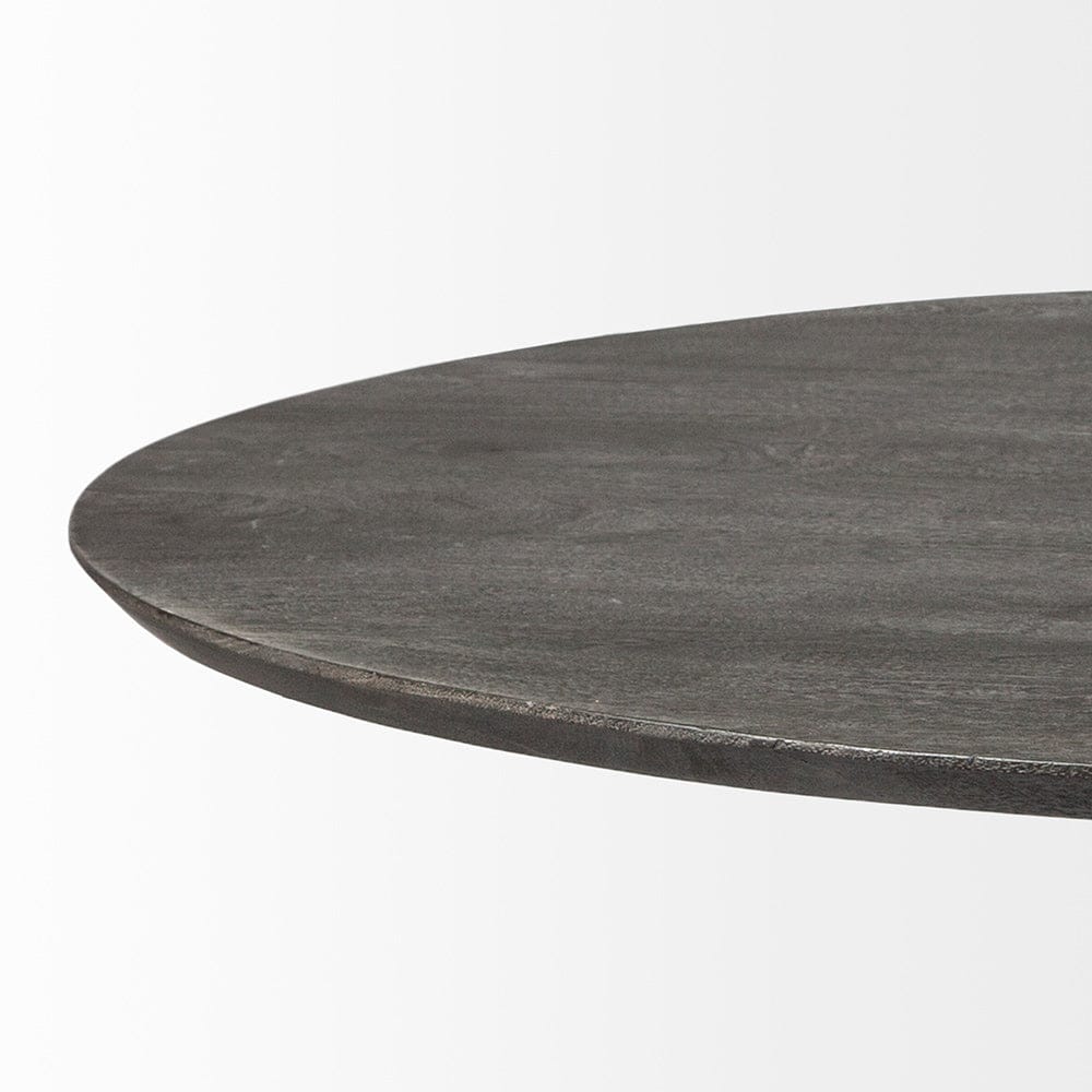 Mercana - Maxwell 54" Brown Solid Wood Top Brown Metal/Wood Base Dining Table - 67849-AB view 2