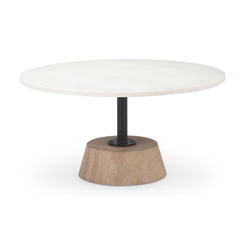Mercana - Maxwell Marble Top Pedestal Base Round Coffee Table - 69976-AB view 1