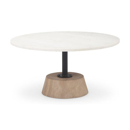 Mercana - Maxwell Marble Top Pedestal Base Round Coffee Table - 69976-AB view 1