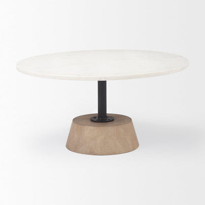 Mercana - Maxwell Marble Top Pedestal Base Round Coffee Table - 69976-AB view 2