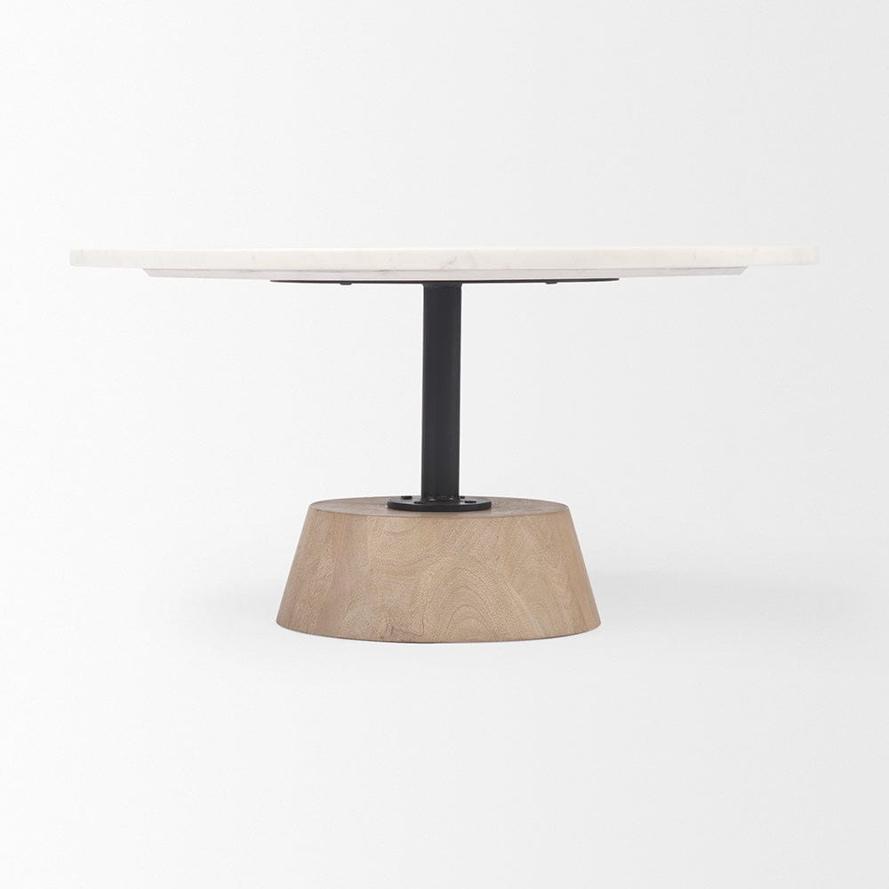 Mercana - Maxwell Marble Top Pedestal Base Round Coffee Table - 69976-AB view 3