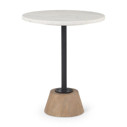 Mercana - Maxwell Marble Top Pedestal End/Side Table - 69975-AB view 1