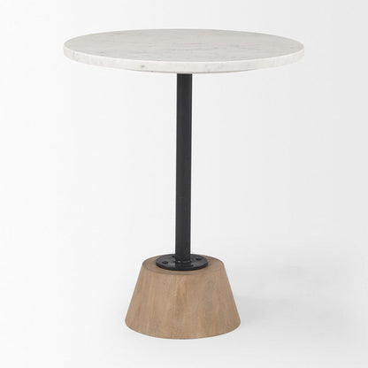 Mercana - Maxwell Marble Top Pedestal End/Side Table - 69975-AB view 2