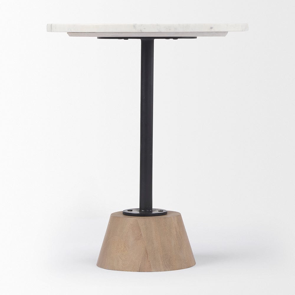 Mercana - Maxwell Marble Top Pedestal End/Side Table - 69975-AB view 3
