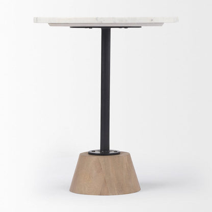 Mercana - Maxwell Marble Top Pedestal End/Side Table - 69975-AB view 3