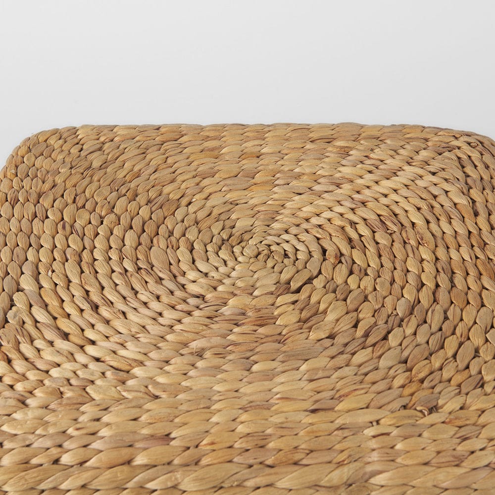 Mercana - Maya 17.7L x 17.7W x 17.7H Light Brown W/Medium Brown Stripes Seagrass Square Pouf - 69576 view 6