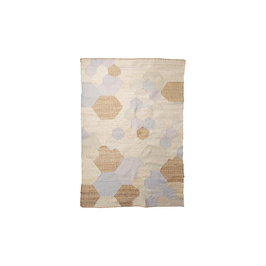Mercana - Mayson 5x8 Cream Multi-Colored Honeycomb Pattern Area Rug - 69761_CLOSEOUT view 1
