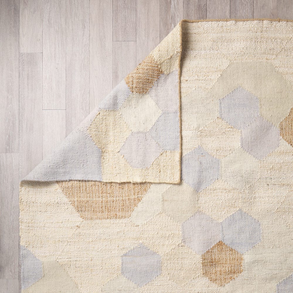 Mercana - Mayson 5x8 Cream Multi-Colored Honeycomb Pattern Area Rug - 69761_CLOSEOUT view 3