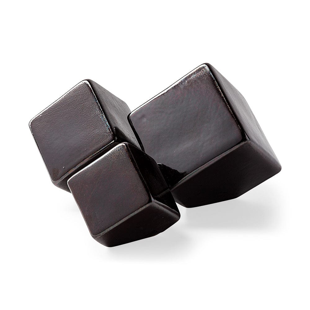 Mercana - Mayweather Black Geometric Ceramic Cubes (Set of 3) - 68620 view 1