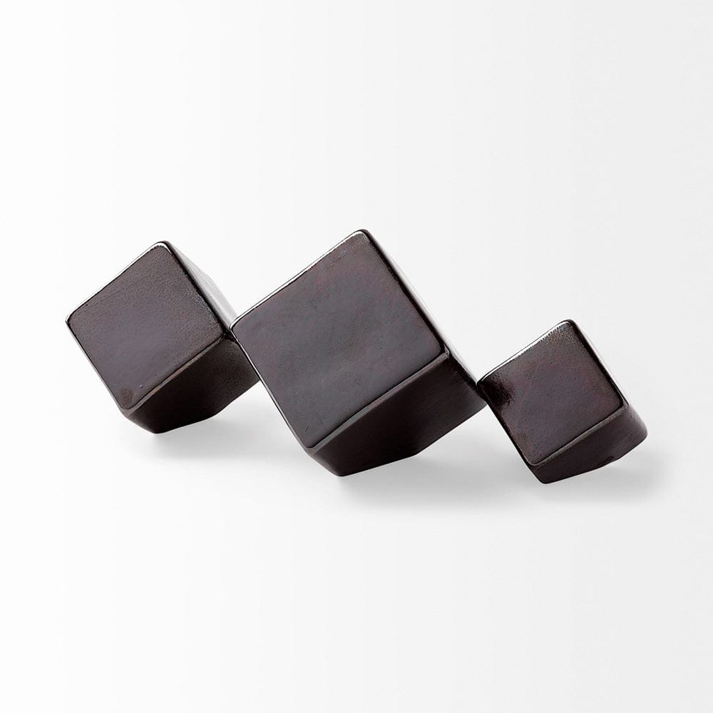 Mercana - Mayweather Black Geometric Ceramic Cubes (Set of 3) - 68620 view 2
