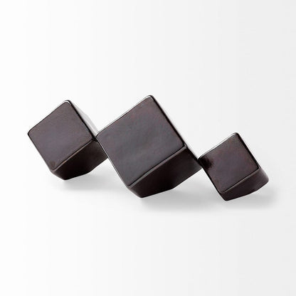 Mercana - Mayweather Black Geometric Ceramic Cubes (Set of 3) - 68620 view 2