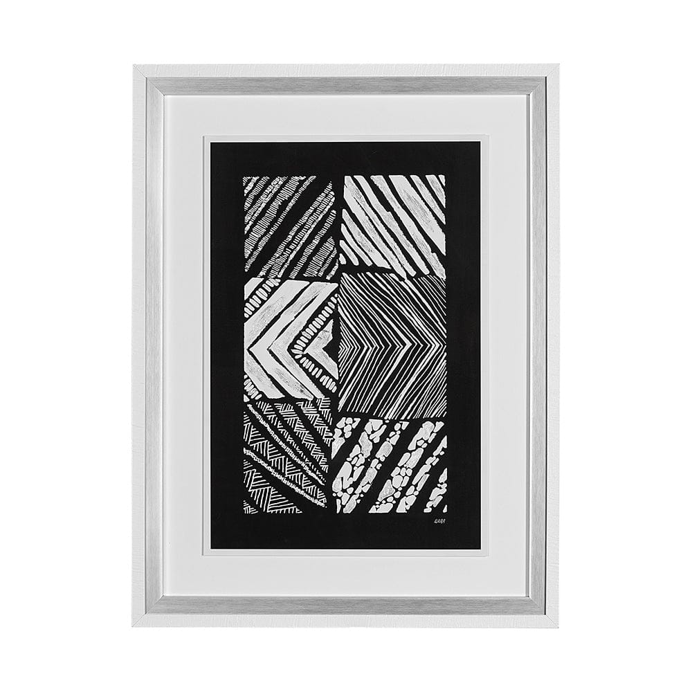 Mercana - Maze I by Alarm a Hand Embellished Textured Framed Art Print Matted under Glass - 13178 view 1
