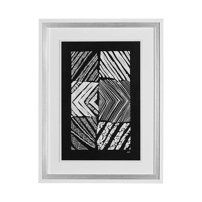 Mercana - Maze I by Alarm a Hand Embellished Textured Framed Art Print Matted under Glass - 13178 view 1