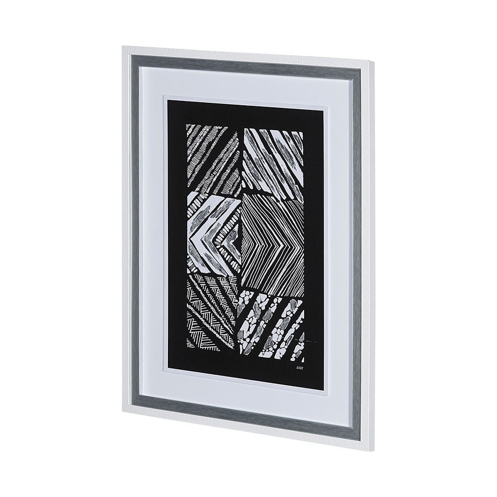 Mercana - Maze I by Alarm a Hand Embellished Textured Framed Art Print Matted under Glass - 13178 view 4