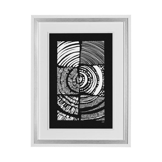 Mercana - Maze II by Alarm a Hand Embellished Textured Framed Art Print Matted under Glass - 13179 view 1