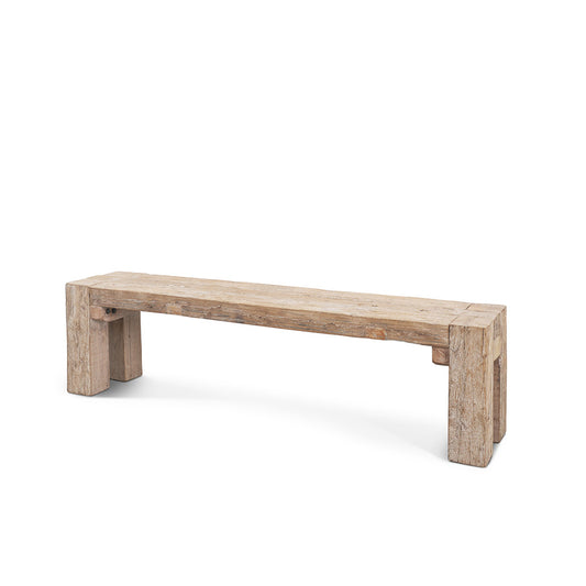 Mercana - McArthur Whitewash Reclaimed Wood Bench - 71035 view 1