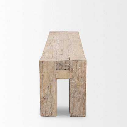 Mercana - McArthur Whitewash Reclaimed Wood Bench - 71035 view 3