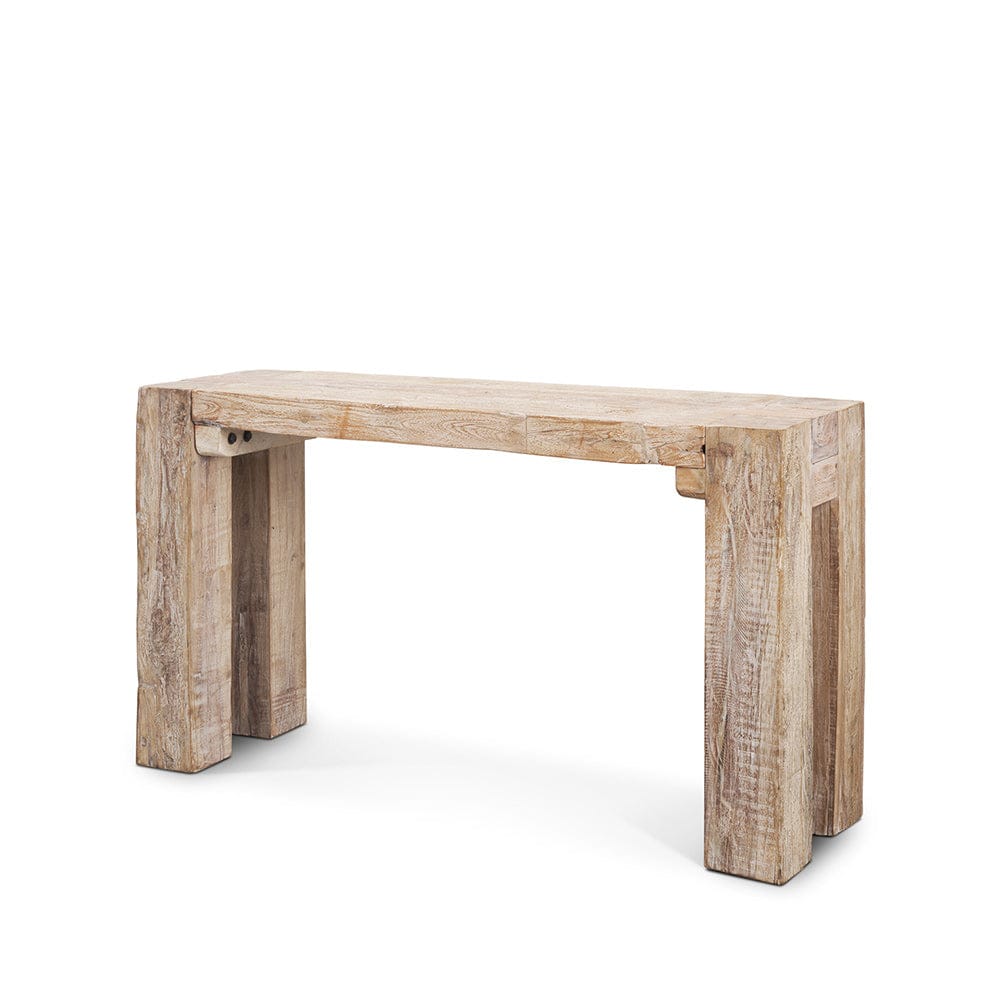 Mercana - McArthur Whitewash Reclaimed Wood Console Table - 71034 view 1