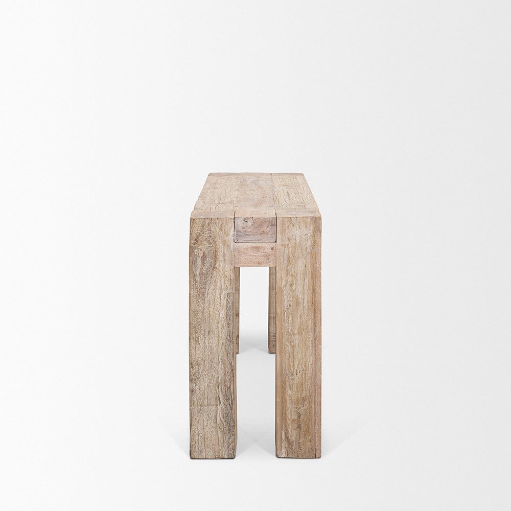 Mercana - McArthur Whitewash Reclaimed Wood Console Table - 71034 view 3