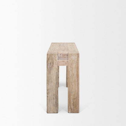 Mercana - McArthur Whitewash Reclaimed Wood Console Table - 71034 view 3