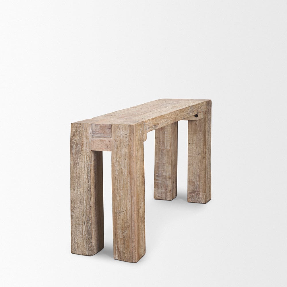 Mercana - McArthur Whitewash Reclaimed Wood Console Table - 71034 view 4