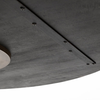 Mercana - McLeod II 54 L x 54 W x 28.75 H Round Brown Solid Wood Top Gold Metal Base Dining Table - 67502-AB view 6