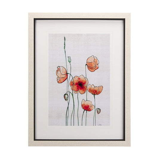 Mercana - Meadow flowers I by Mercana Studio a Hand Embellished Textured Framed Art Print Matted under Glass - 14163 view 1